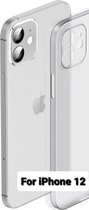 iPhone 12 case transparant - iPhone 12 hoesje wit - Apple hoesje - 6,1 inch