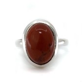 Ring pierres précieuses en Argent 925 Jaspe rouge «Vaiha» (taille 17)