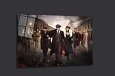 Blackarts - Schilderij - Peaky Blinders Walking Plexiglas+forex Top Kwaliteit - Multicolor - 60 X 90 Cm