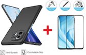 2-In-1 Screenprotector Hoesje Bescherming Protector Set Geschikt Voor Xiaomi Mi 11 Lite (4G/5G) - Full Cover 3D Edge Tempered Glass Screen Protector Met Siliconen Back Bescherm Hoe