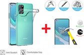 2-In-1 Screenprotector Hoesje Bescherming Protector Set Geschikt Voor Oneplus 8T/8T 5G - Full Cover 3D Edge Tempered Glass Screen Protector Met Siliconen Back Bescherm Hoes Cover C