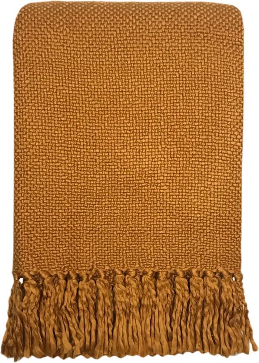 Inca yellow solid throw