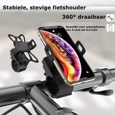 Stevige Telefoonhouder voor Fiets | 360° Draaibaar | Anti-slip | Anti-schok | Klemmenbevestiging | Telefoonhouder Racefiets / Mountainbike | Houder Fiets Universeel