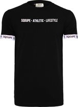 Sportshirt heren - SQOUPE Athletic Fitness shirt - zwart - maat XS