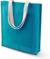 Jute shopper Turquoise