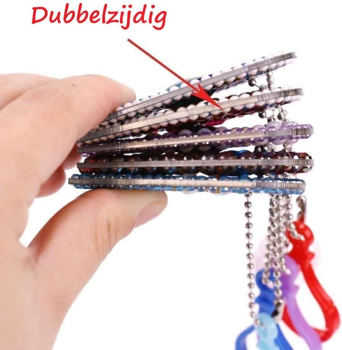 Diamond Painting Sleutelhanger Set - Compleet Pakket voor Diamond Painting Kinderen en Volwassenen - DIY Dino Thema - Huntex — afbeelding 4