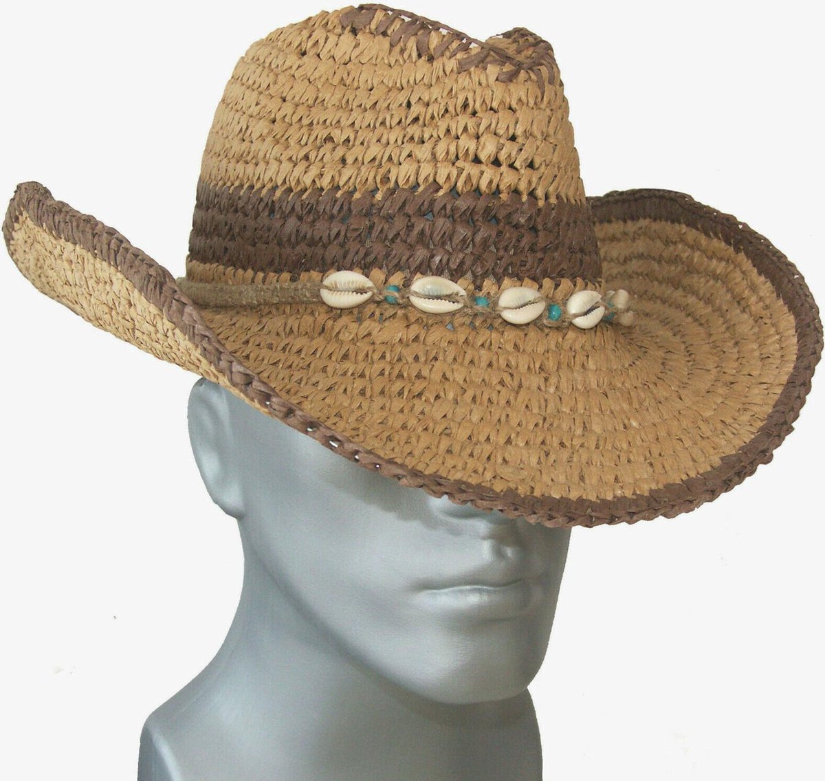 Cowboyhoed western hoed luchtige strohoed kleur bruin maat L XL | bol.com