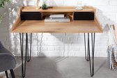 Industrieel bureau STUDIO 110 cm eiken-look laptoptafel met haarspeldpoten