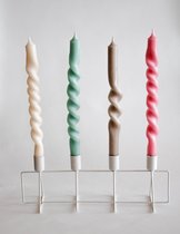 Gedraaide kaarsen - DIY pakketje - Twisted candles - Kleurrijk -  kaarsen 28 cm