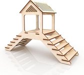 Hamster House | Houten huis |Huisje voor knaagdieren | Hamster | Muis |