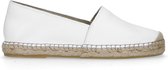 Manfield - Dames - Witte leren espadrilles - Maat 38