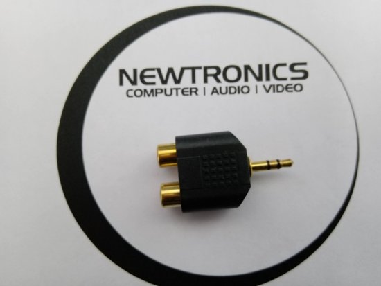 Newtronics audio adapter 2x Tulp vrouwelijk - 3.5mm mannelijk - stereo