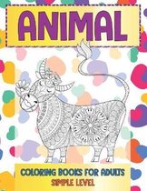 Coloring Books for Adults Animal Simple Level