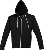 SOLS Zilveren Unisex Sweatshirt met volledige ritssluiting / Hoodie (Zwart)