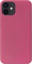 ADEL Premium Siliconen Back Cover Softcase Hoesje Geschikt voor iPhone 12 Mini - Bordeaux Rood