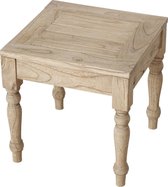 Bijzettafel Rodas vierkant hout naturel 40 x 40 cm - Home Deco meubels en tafels