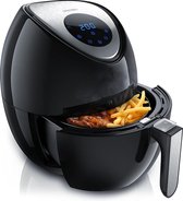 Arendo - heteluchtfriteuse Airfryer Aerofreyer digitaal - heteluchtfriteuse met 1400 W - grote 3,2 l inhoud - Air Fryer met 7 vooraf gedefinieerde programma's - digitaal aanraakbedieningspane