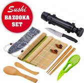 Sushi Set met Sushi XXL - Sushi maker- Zelf Sushi Maken Kit - Stokjes en Mat - 100% Ecologisch