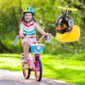 Auto Eendje Decoratie / Badeendje / Eend met Helm| Auto|Fiets|Motor|decoratie ducky met helm, zonnebrilketing en helm | Met Kleefstrip|1 Stuk