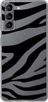 Samsung Galaxy S21 - Smart cover - Zwart - ZebraPrint