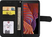 Samsung Galaxy Xcover 5 Hoesje - Bookcase - Pu Leder Wallet Book Case Zwart Cover