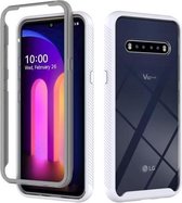 Voor LG V60 ThinQ Starry Sky Solid Color Series Schokbestendige pc + TPU beschermhoes (wit)