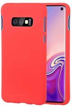 GOOSPERY SOFT FEELING Vloeibare TPU Drop-proof Soft Case voor Galaxy S10e (rood)