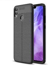 Litchi Texture TPU schokbestendig hoesje voor Huawei Honor 8X (zwart)