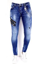 Exclusive Jeans Heren Verfspatten - 1002 - Blauw