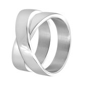 Lucardi Dames Ring Trinette - Ring - Cadeau - Staal - Zilverkleurig