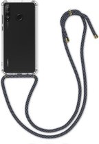 kwmobile telefoonhoesje compatibel met Huawei P30 Lite - Hoesje met koord - Back cover in antraciet