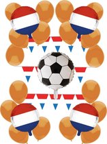 e-Carnavalskleding.nl Nederland voetbal feestpakket Medium|Kant en klaar ek feestversieringspakket