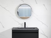 Miroir Mawialux avec bord noir | 50 cm | Rond | Chauffage | MR650R