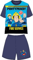Brandweerman Sam shortama - maat 116 - Fireman Sam pyjama - blauw