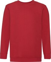 Fruit of the Loom - Kinder Classic Set-In Sweater - Rood - 98-104
