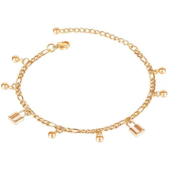 Amodi® Jewellery - Slotjes Beads Armband - Slot - Slotje - Verstelbaar - Rosé Goudkleurig