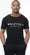 Wolftech Gymwear Sportshirt Heren - Zwart - S - Slim Fit - Sportkleding Heren