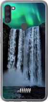 Samsung Galaxy A11 Hoesje Transparant TPU Case - Waterfall Polar Lights #ffffff