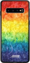 Samsung Galaxy S10 Hoesje TPU Case - Rainbow Veins #ffffff