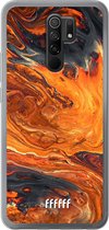 Xiaomi Redmi 9 Hoesje Transparant TPU Case - Magma River #ffffff