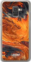 Samsung Galaxy A8 (2018) Hoesje Transparant TPU Case - Magma River #ffffff