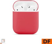 Airpods Siliconen Beschermhoes - Mat Rood | Airpods 1 / 2