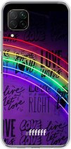 Huawei P40 Lite Hoesje Transparant TPU Case - Love is Love #ffffff