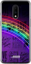 OnePlus 7 Hoesje Transparant TPU Case - Love is Love #ffffff