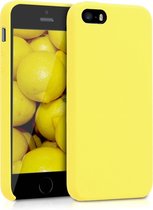 kwmobile telefoonhoesje voor Apple iPhone SE (1.Gen 2016) / 5 / 5S - Hoesje met siliconen coating - Smartphone case in neon geel
