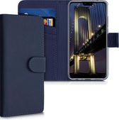 kwmobile telefoonhoesje voor Huawei Y9 (2019) - Hoesje met pasjeshouder in donkerblauw - Wallet case