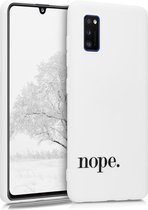 kwmobile telefoonhoesje compatibel met Samsung Galaxy A41 - Hoesje voor smartphone in zwart / wit - Nope design