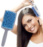 Nieuwste Microfiber Haarborstel Sowell - Sterk Absorberend – Haarborstel - Haar 30% Sneller Droog - Makkelijk In Gebruik - Blauw