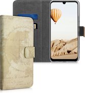 kwmobile telefoonhoesje voor Umidigi A7 Pro (2020) - Hoesje met pasjeshouder in bruin / lichtbruin - Vintage Travel design