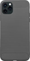 BMAX Carbon soft case hoesje voor Apple iPhone 12 Pro Max / Soft cover / Telefoonhoesje / Beschermhoesje / Telefoonbescherming - Grijs